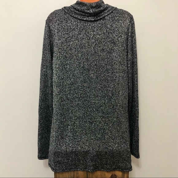 Miracle Body by Miraclesuit Black & Silver Cowl Neck - Picture 4 of 8